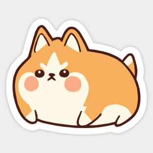 Angry Chonk Shibe Sticker